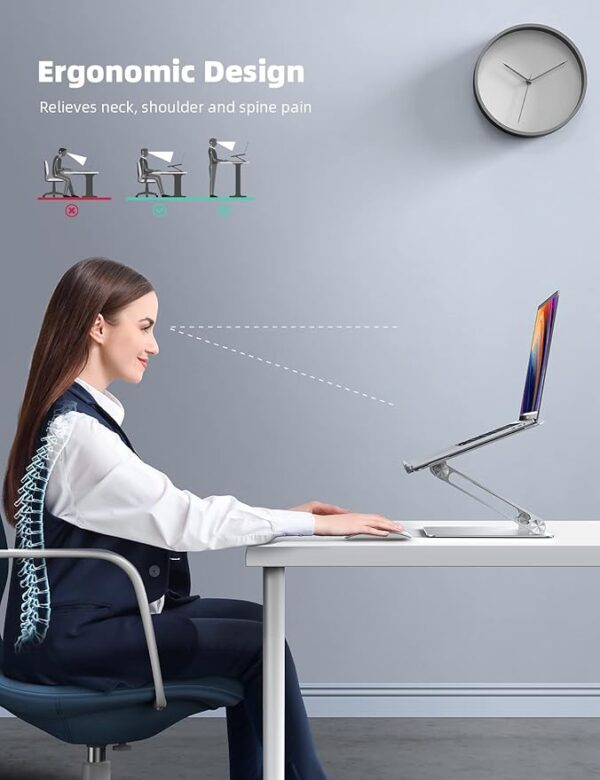 Lamicall Adjustable Laptop Stand, Portable Laptop Riser - Image 2